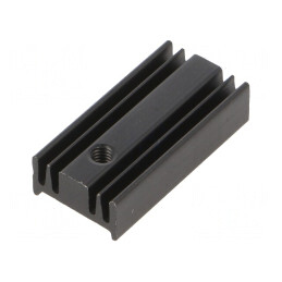 Radiator TO220 Negru 25x12.6x6.5mm 32K/W | Electronic-mag.ro | Componente Electronice