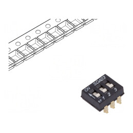 Comutator DIP-SWITCH 3 Secțiuni OFF-ON 24VDC | Electronic-mag.ro | Componente Electronice