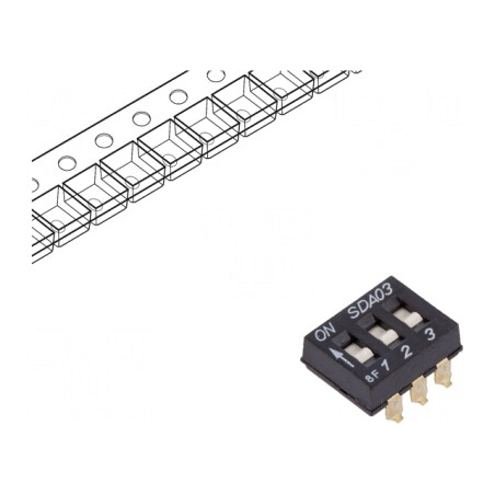 Comutator DIP-SWITCH 3 Secțiuni OFF-ON 24VDC | Electronic-mag.ro | Componente Electronice