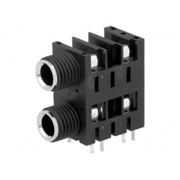 Soclu Jack 6,3mm Mono Duble THT Cu Întrerupător | Electronic-mag.ro | Componente Electronice