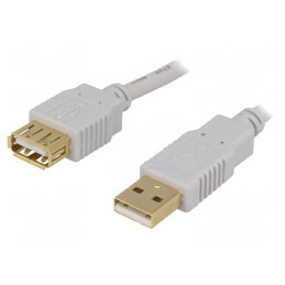 Cablu USB 2.0 Aurit 1.8m Gri | Electronic-mag.ro | Componente Electronice