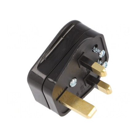 Conector Alimentare AC 250V 3A 2P PE Negru | Electronic-mag.ro | Componente Electronice