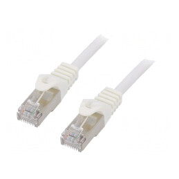 Patch Cord F/UTP Cat6 2m Alb RJ45 | Electronic-mag.ro | Componente Electronice