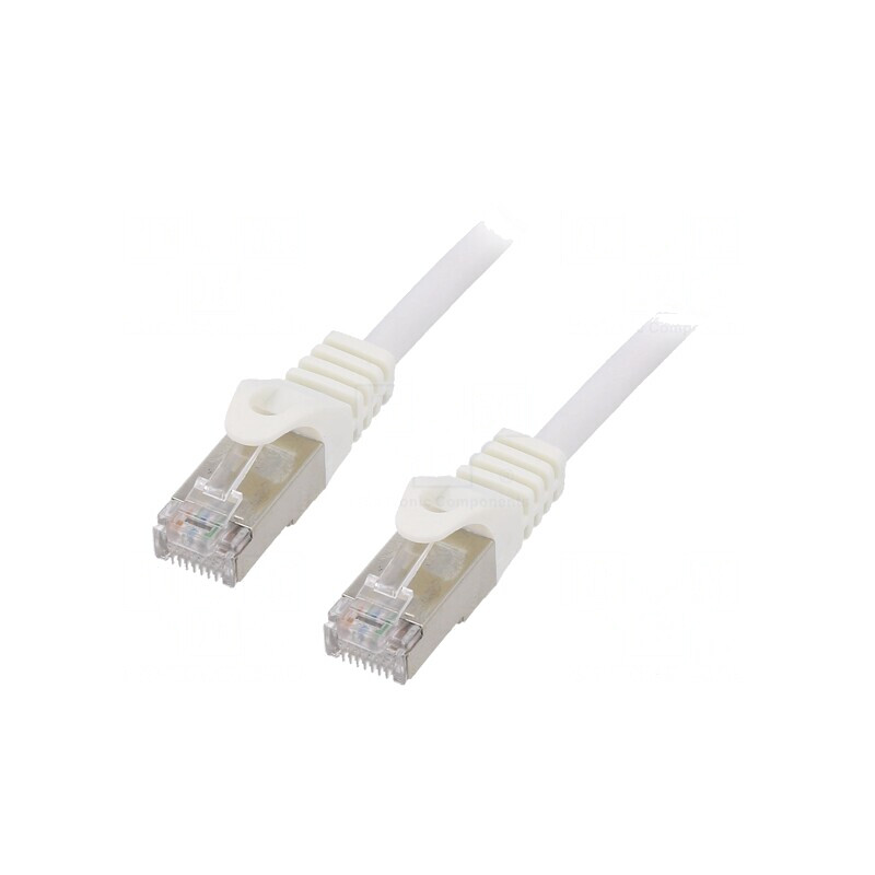Patch Cord F/UTP Cat6 2m Alb RJ45 | Electronic-mag.ro | Componente Electronice