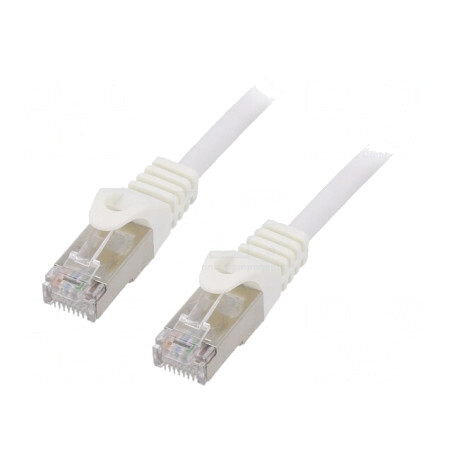 Patch Cord F/UTP Cat6 2m Alb RJ45 | Electronic-mag.ro | Componente Electronice