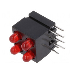 LED 2.8mm Roșu 4 Diode 20mA | Electronic-mag.ro | Componente Electronice