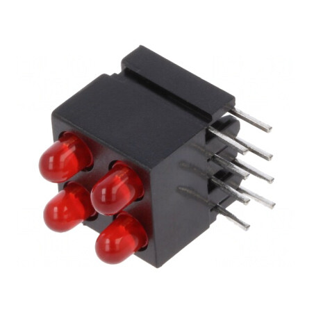 LED 2.8mm Roșu 4 Diode 20mA | Electronic-mag.ro | Componente Electronice
