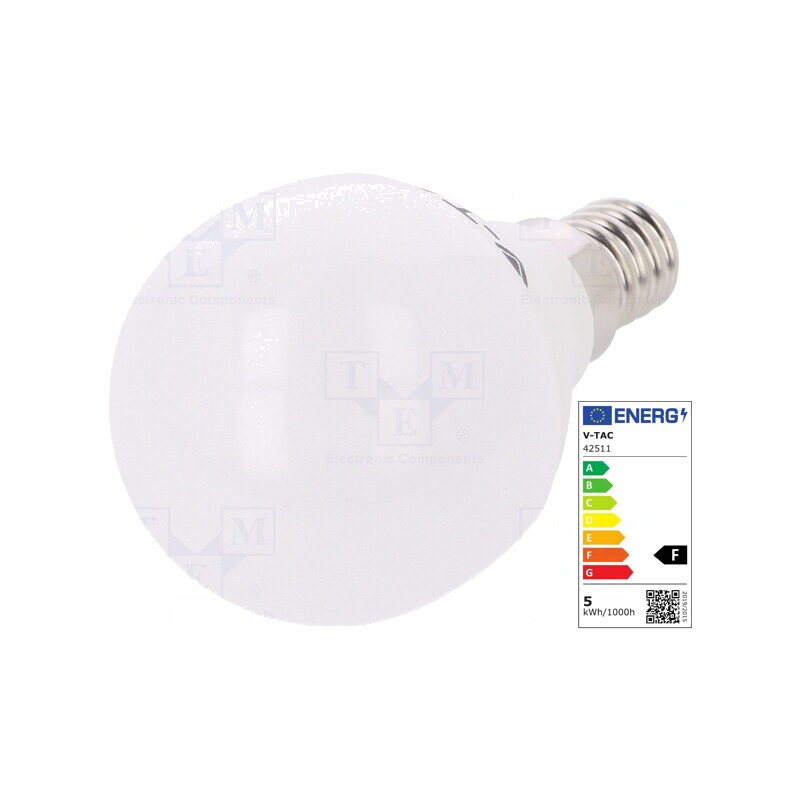 Lampa LED E14 4000K 470lm 5.5W Alb Neutru | Electronic-mag.ro | Componente Electronice