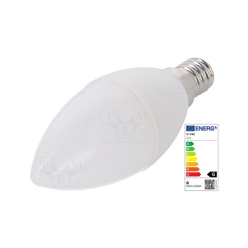 Lampă LED E14 Alb Cald 5,5W 3000K | Electronic-mag.ro | Componente Electronice