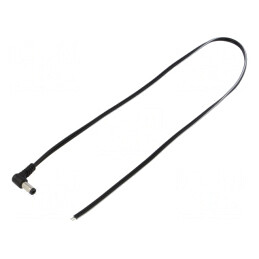 Cablu Alimentare DC 5,5/2,1 0,5m Negru | Electronic-mag.ro | Componente Electronice
