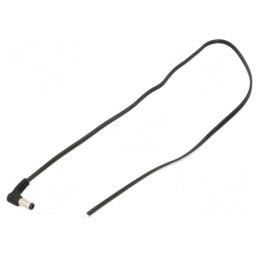 Cablu DC 5,5/2,5 Mufă Unghi Negru 0,5m | Electronic-mag.ro | Componente Electronice