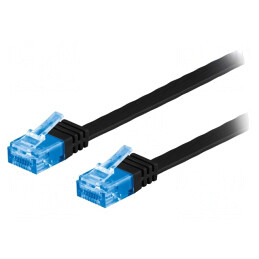 Patch Cord U/UTP Cat 6a Negru 2m | Electronic-mag.ro | Componente Electronice