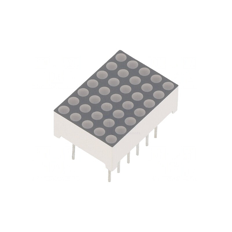 Afişaj LED Matrice 5x7 Albastru 12.7x17.8x6.3mm | Electronic-mag.ro | Componente Electronice