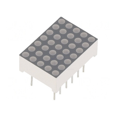 Afişaj LED Matrice 5x7 Albastru 12.7x17.8x6.3mm | Electronic-mag.ro | Componente Electronice