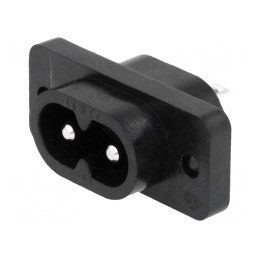 Conector AC 2,5A 250V IEC 60320