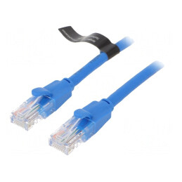 Patch Cord U/UTP Cat6 Albastru 5m | Electronic-mag.ro | Componente Electronice