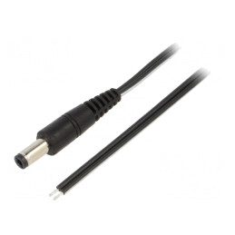 Cablu Alimentare DC 5,5/2,5 Negru 0,5m | Electronic-mag.ro | Componente Electronice