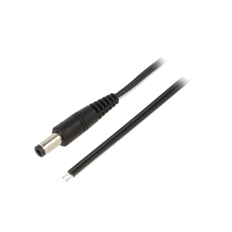Cablu Alimentare DC 5,5/2,5 Negru 0,5m | Electronic-mag.ro | Componente Electronice