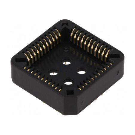 Soclu PLCC44 THT bronz-fosfor gold flash pentru circuite integrate | Electronic-mag.ro | Componente Electronice
