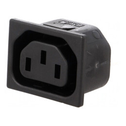 Conector Alimentare AC Soclu Mamă 10A 250V C13 | Electronic-mag.ro | Componente Electronice