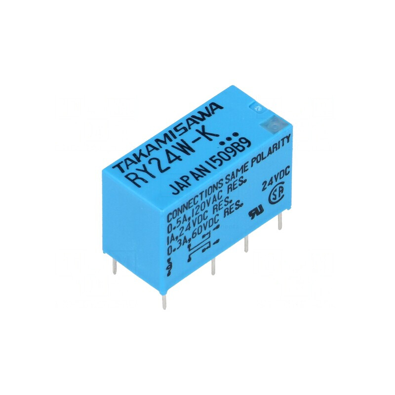Releu Electromagnetic DPDT 24VDC 1A 120VAC PCB | Electronic-mag.ro | Componente Electronice