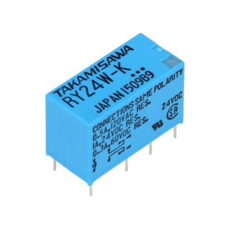 Releu Electromagnetic DPDT 24VDC 1A 120VAC PCB | Electronic-mag.ro | Componente Electronice