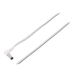 Cablu Alimentare DC 5,5/2,5 Alb 1,5m | Electronic-mag.ro | Componente Electronice