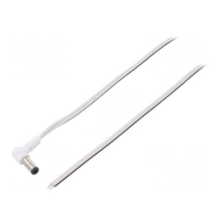 Cablu Alimentare DC 5,5/2,5 Alb 1,5m | Electronic-mag.ro | Componente Electronice