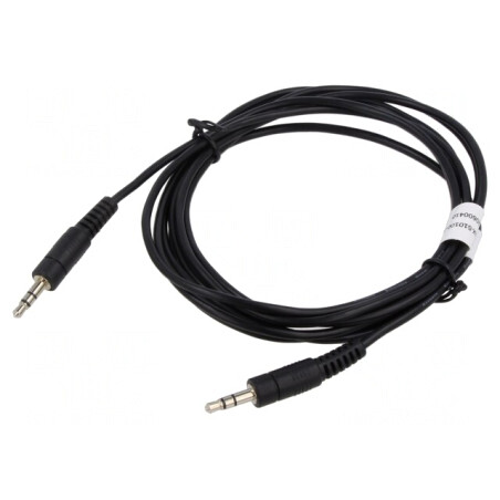 Cablu Audio Jack 3.5mm 3-Pin 2.5m Negru | Electronic-mag.ro | Componente Electronice