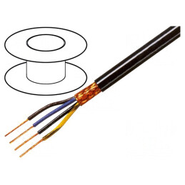 Cablu Ecranat 4x0.25mm2 Cupru | Electronic-mag.ro | Componente Electronice