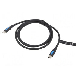 Cablu USB 2.0 USB B mini la USB C 1m Negru