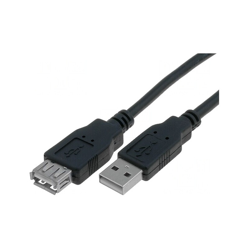 Cablu USB 2.0 A-A 3m Negru | Electronic-mag.ro | Componente Electronice