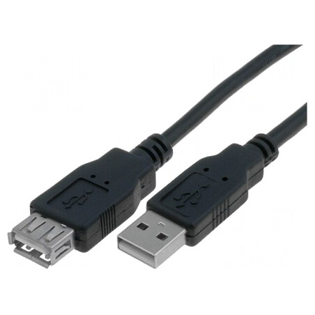 Cablu USB 2.0 A-A 3m Negru | Electronic-mag.ro | Componente Electronice