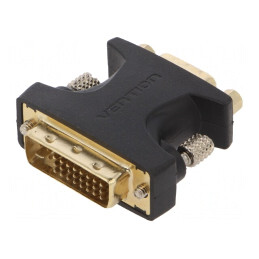 Adaptor D-Sub 15 pini la DVI-I 24+5 Negru | Electronic-mag.ro | Componente Electronice