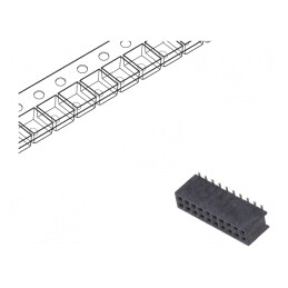 Soclu Şiruri Pini Minitek127 Mamă 20 Pini Verticale 1,27mm | Electronic-mag.ro | Componente Electronice