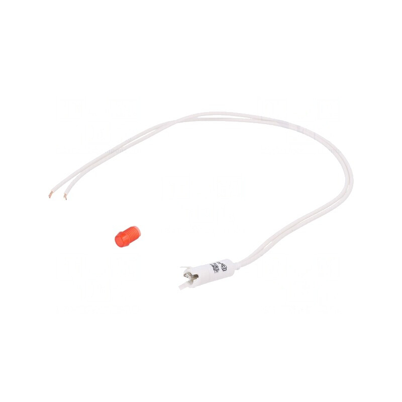 Lampă de control roșie 220V Ø6mm | Electronic-mag.ro | Componente Electronice