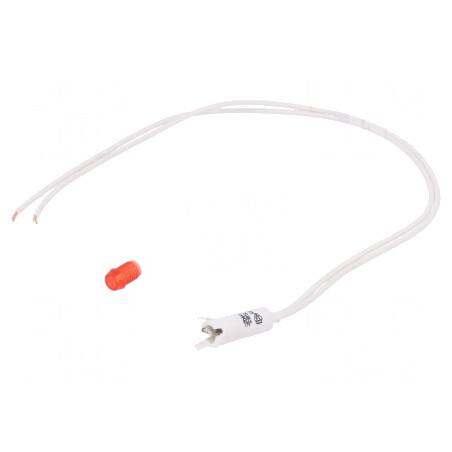 Lampă de control roșie 220V Ø6mm | Electronic-mag.ro | Componente Electronice