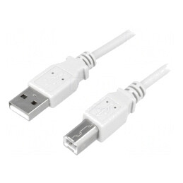 Cablu USB 2.0 A-B 3m Gri | Electronic-mag.ro | Componente Electronice