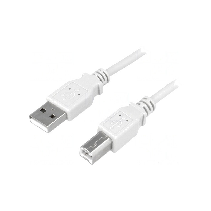 Cablu USB 2.0 A-B 3m Gri | Electronic-mag.ro | Componente Electronice