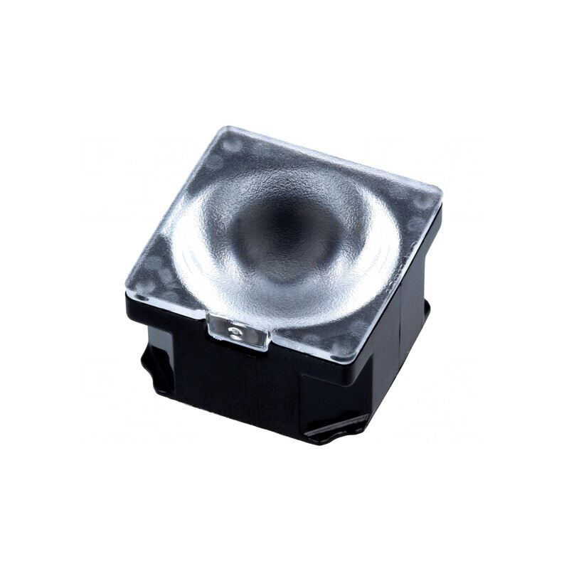 Lentilă LED Pătrată Transparentă 15-34° Neagră | Electronic-mag.ro | Componente Electronice