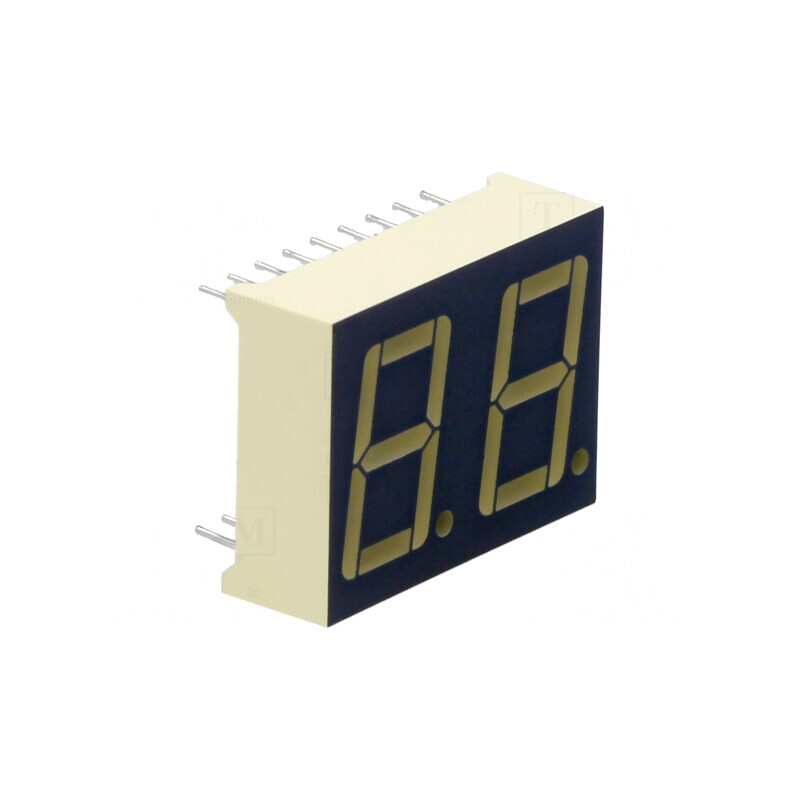 Afișaj LED 7 Segmente 14,22mm 2 Cifre Roșu | Electronic-mag.ro | Componente Electronice