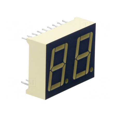 Afișaj LED 7 Segmente 14,22mm 2 Cifre Roșu | Electronic-mag.ro | Componente Electronice