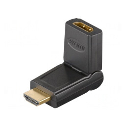 Adaptor HDMI 180° Soclu-Mufă Neagră | Electronic-mag.ro | Componente Electronice