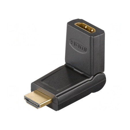 Adaptor HDMI 180° Soclu-Mufă Neagră | Electronic-mag.ro | Componente Electronice
