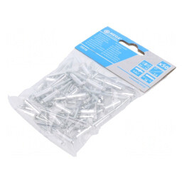 Set 50 Dibluri Aluminiu 4.8mm x 18mm | Electronic-mag.ro | Componente Electronice