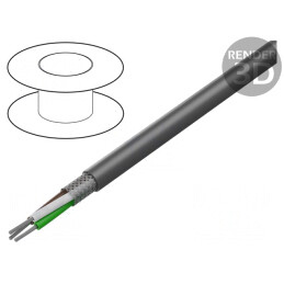 Cablu Ecranat PVC 3x22AWG Cupru Cositorit | Electronic-mag.ro | Componente Electronice