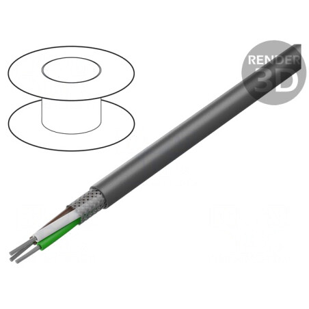 Cablu Ecranat PVC 3x22AWG Cupru Cositorit | Electronic-mag.ro | Componente Electronice
