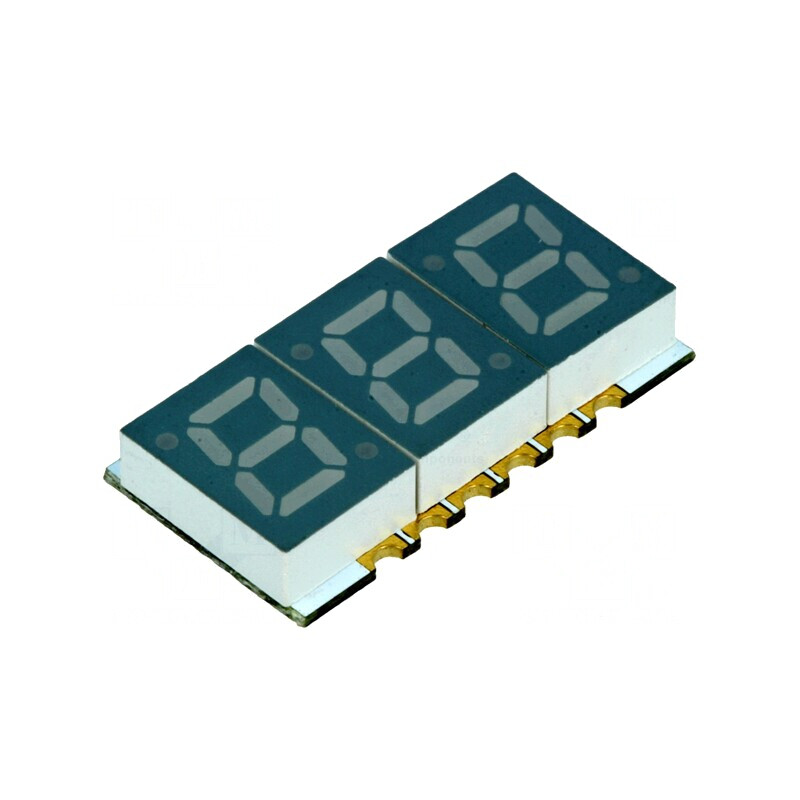 Afișaj LED 7 Segmente 10mm 3 Digiti Roșu | Electronic-mag.ro | Componente Electronice