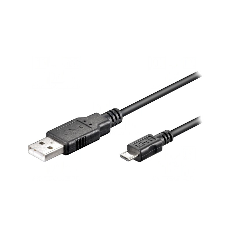 Cablu USB 2.0 USB A la USB B Micro 1.8m Negru | Electronic-mag.ro | Componente Electronice