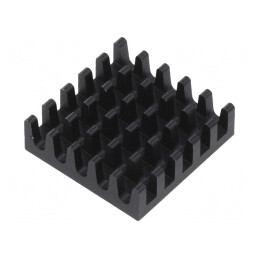Radiator Extrudat Cu Aripioare BGA Negru 21mm x 21mm | Electronic-mag.ro | Componente Electronice